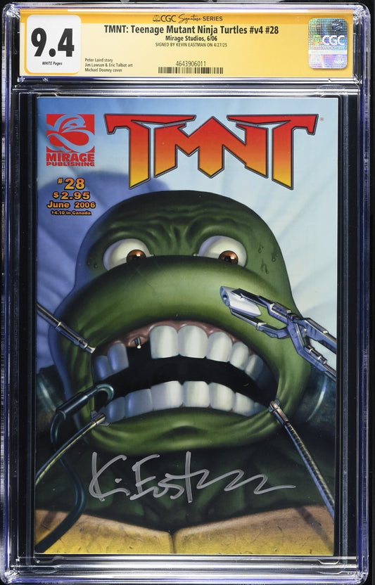 Teenage Mutant Ninja Turtles 28 CGC SS 9.4 Kevin Eastman RARE 3 On Census MIRAGE