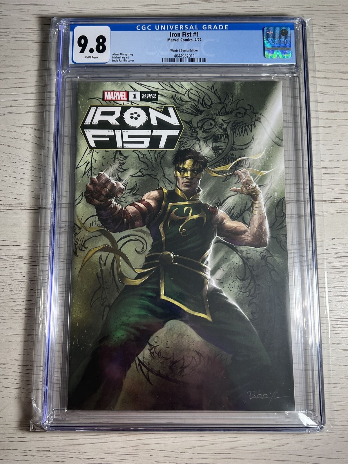 Iron Fist #1 Variant CGC 9.8 Wanted Comix 1st SwordMaster as Iron Fist Marvel