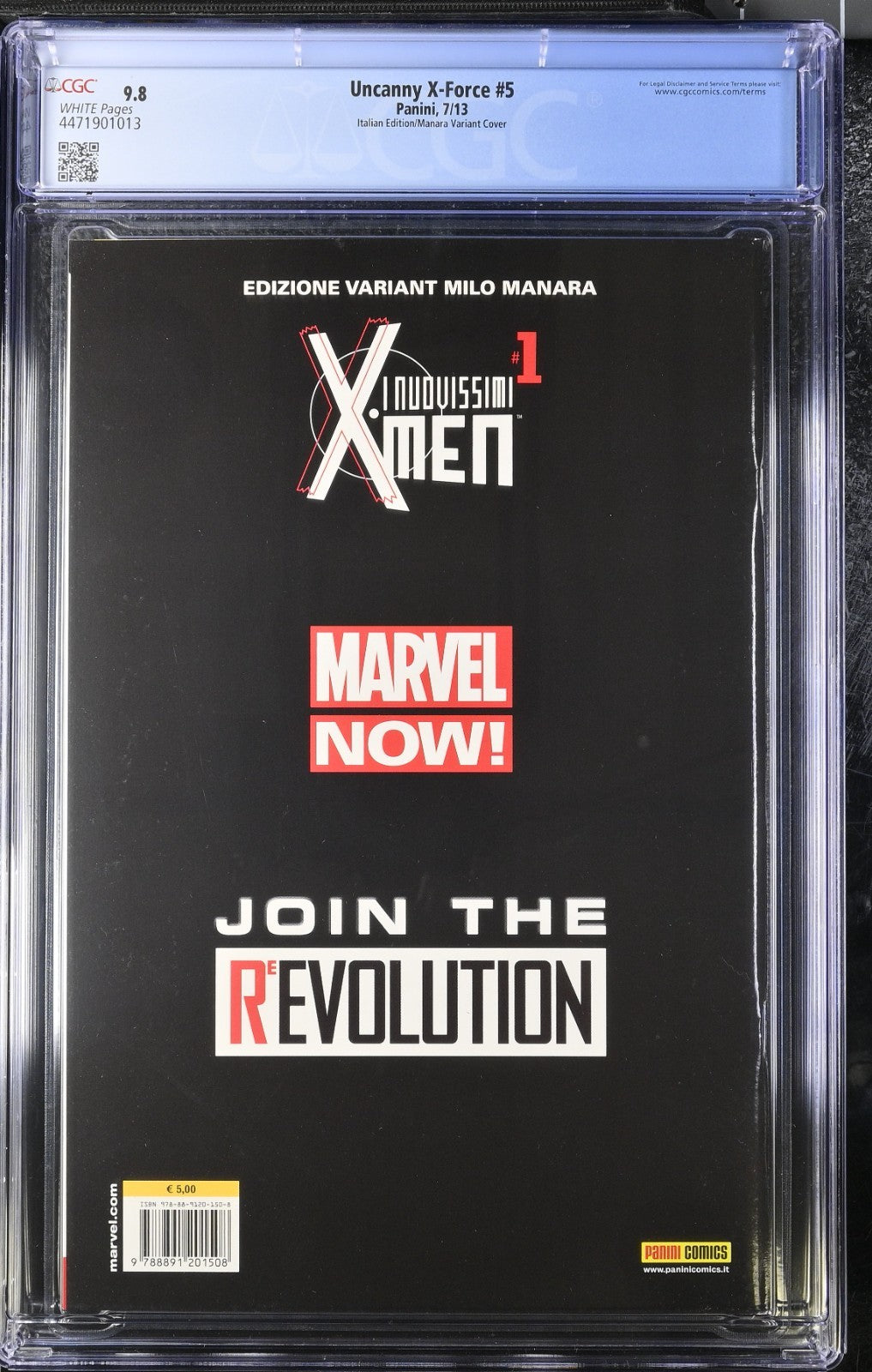 UNCANNY X-FORCE #5 CGC 9.8 Milo Minara Variant ITALIAN RAREST VERSION POP 4!