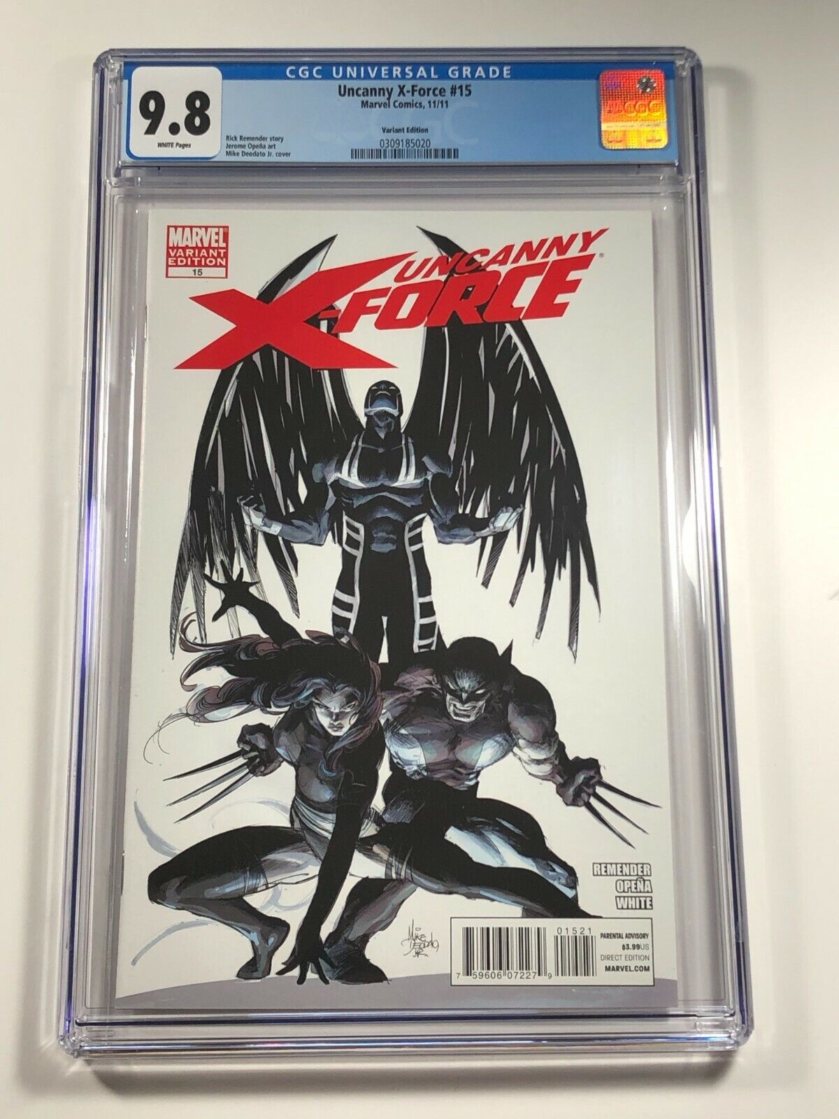 Uncanny X-Force #15 CGC 9.8 Variant X2 - 1:26 & 1:52 Sketch 2011 Marvel Comics