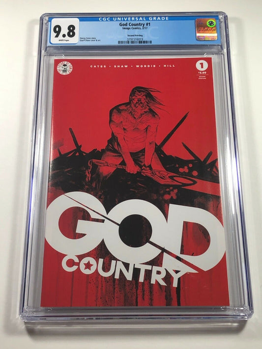 God Country 1 CGC 9.8 2nd Print Variant HTF Low Print Image Comics Donny 2017