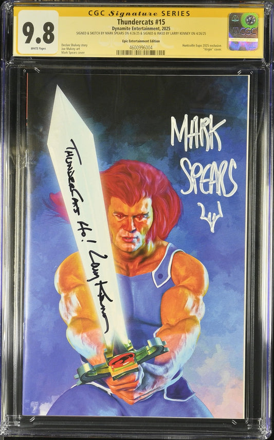 Thundercats #15 CGC SS 9.8 Mark Spears + Larry Kenney LionO Dbl Remark Dynammite