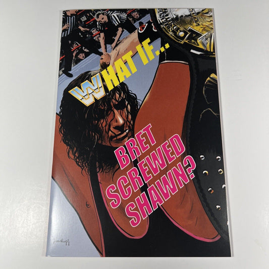 WWE What If Bret Screwed Shawn 1 RARE 1:15 Variant 2017 Survivor Series Jim Rugg