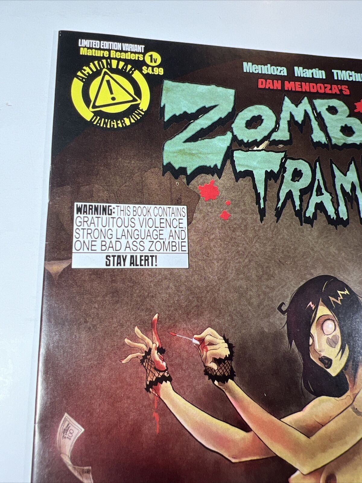 Zombie Tramp 1 Risque Variant Action Lab 1st Print RARE Mendoza 2014 Danger Zone