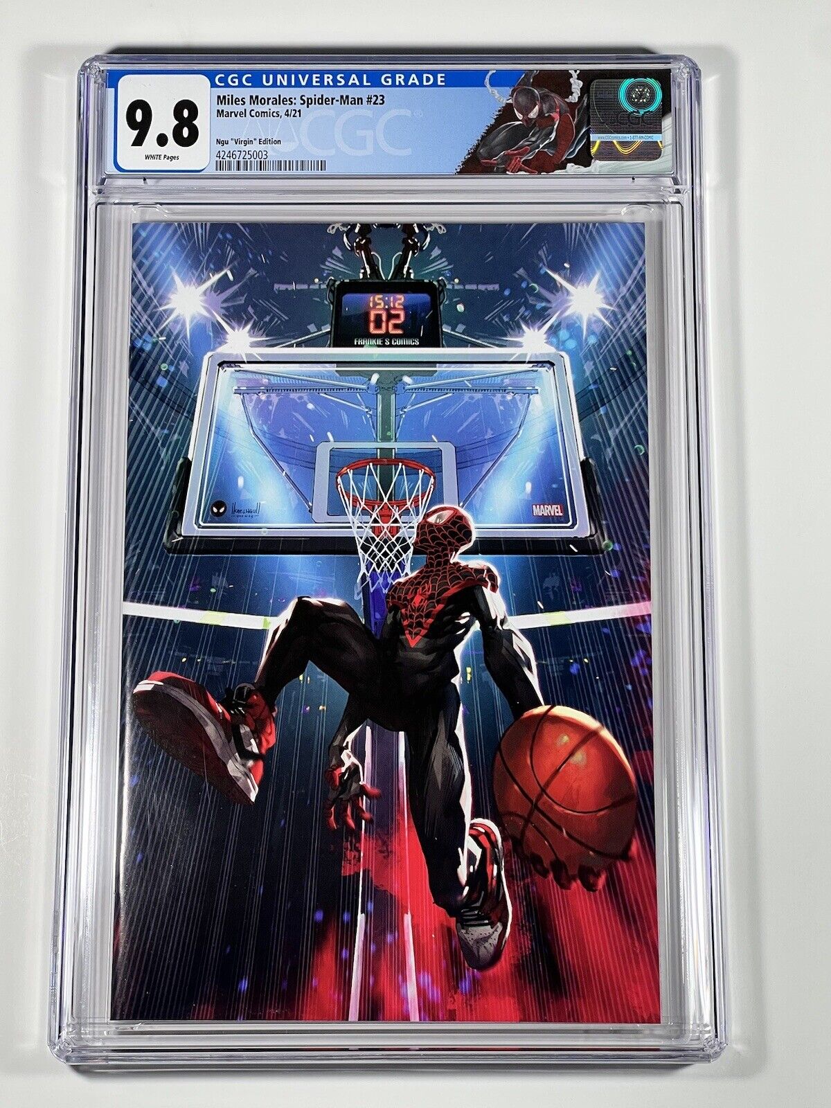 Miles Morales Spider-Man #23 CGC 9.8 SET Kael Ngu Marvel 2021 Basketball Variant