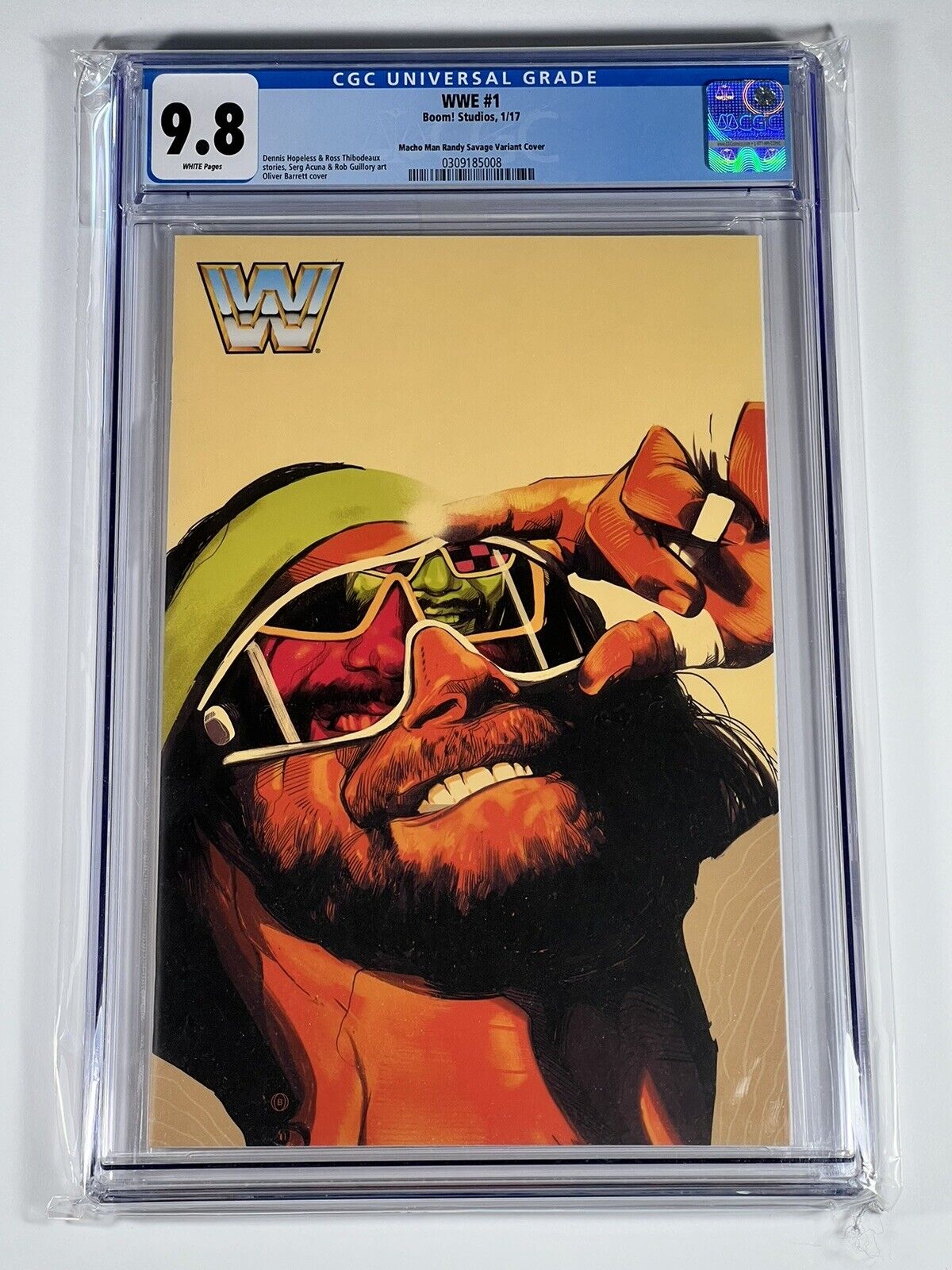 WWE #1 CGC 9.8 Macho Man Randy Savage Variant 2017 BOOM! Studios