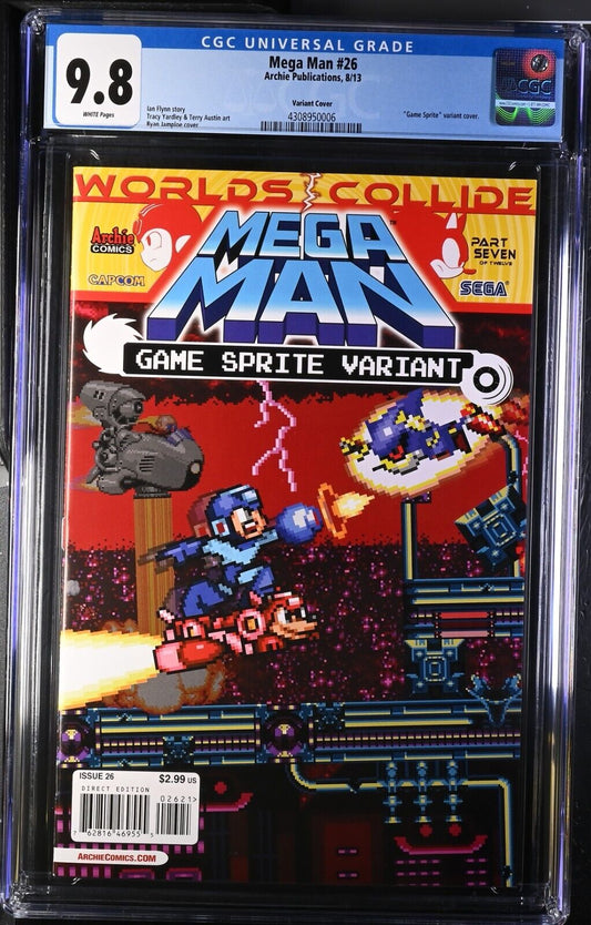 Mega Man 26 Variant CGC 9.8 + Sonic! ONLY 1 ON CENSUS 2013 Archie Publications