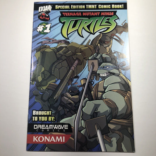  Teenage Mutant Ninja Turtles #1 Dreamwave Konami RARE 2nd Print Variant