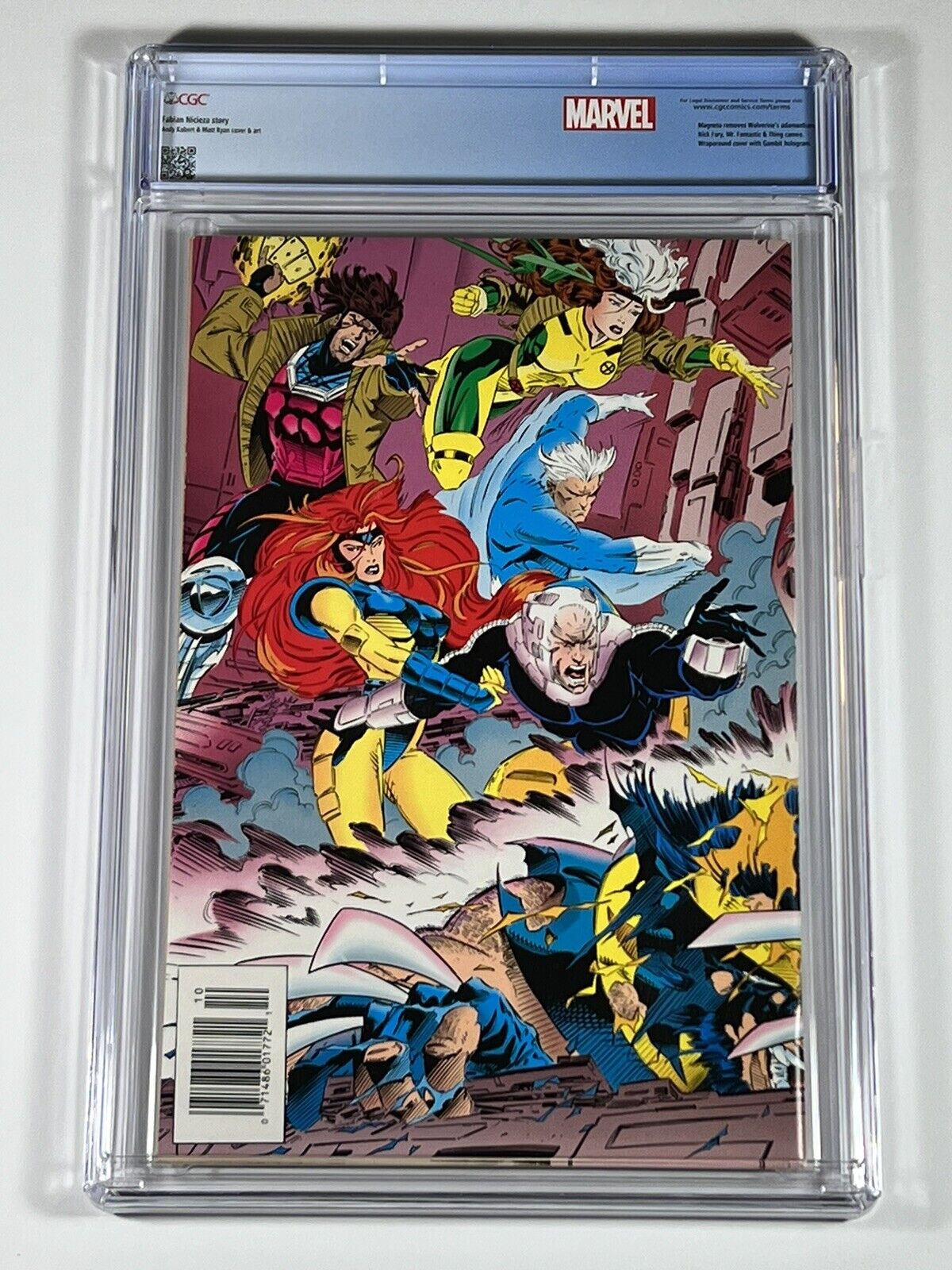 X-Men #5 CGC 8.0 Blue Distorted Hologram NEWSSTAND RARE Custom Label Marvel 1993