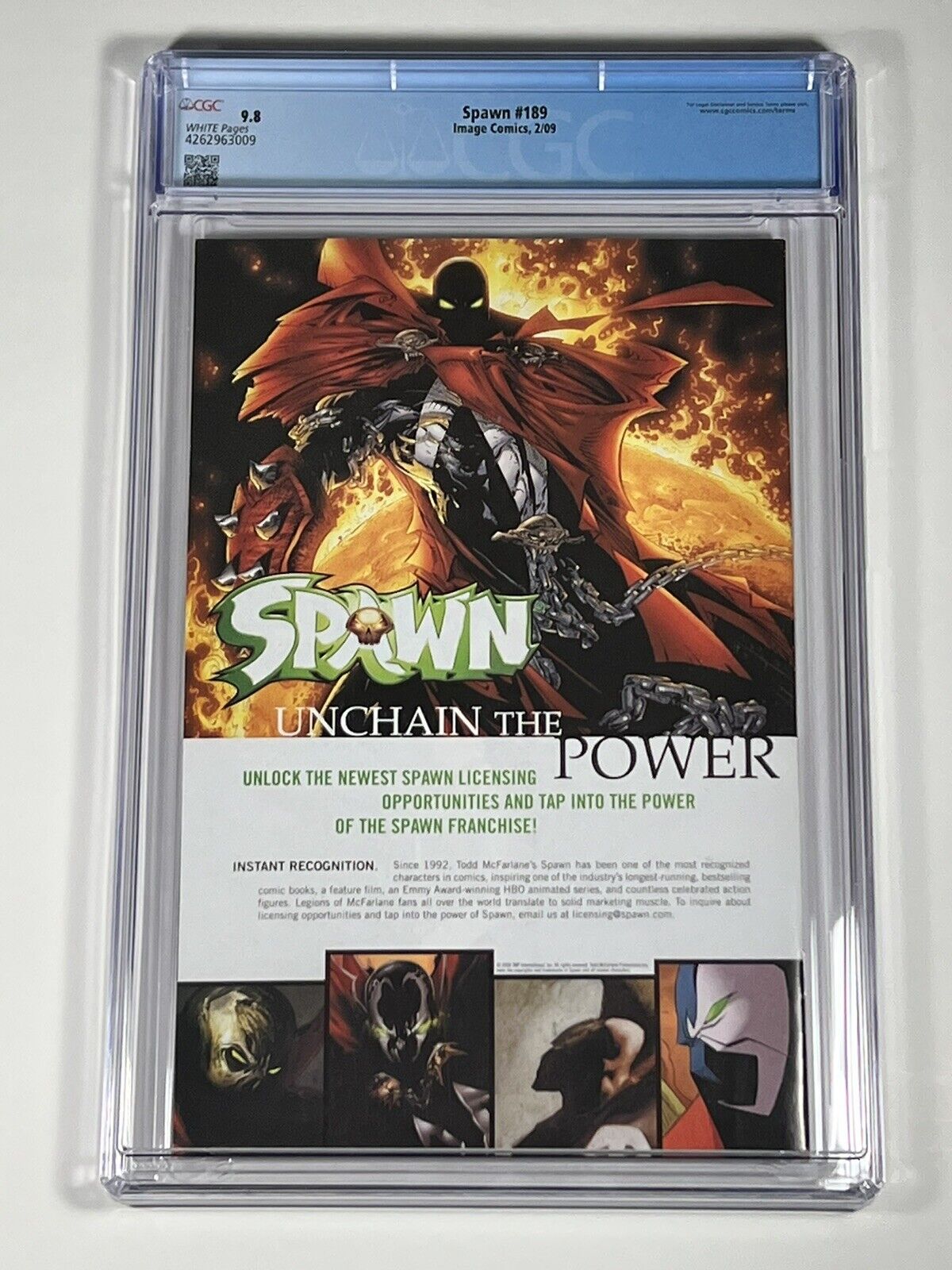 Spawn #189 CGC 9.8 IMAGE Comics 2009 Todd McFarlane - While Portacio