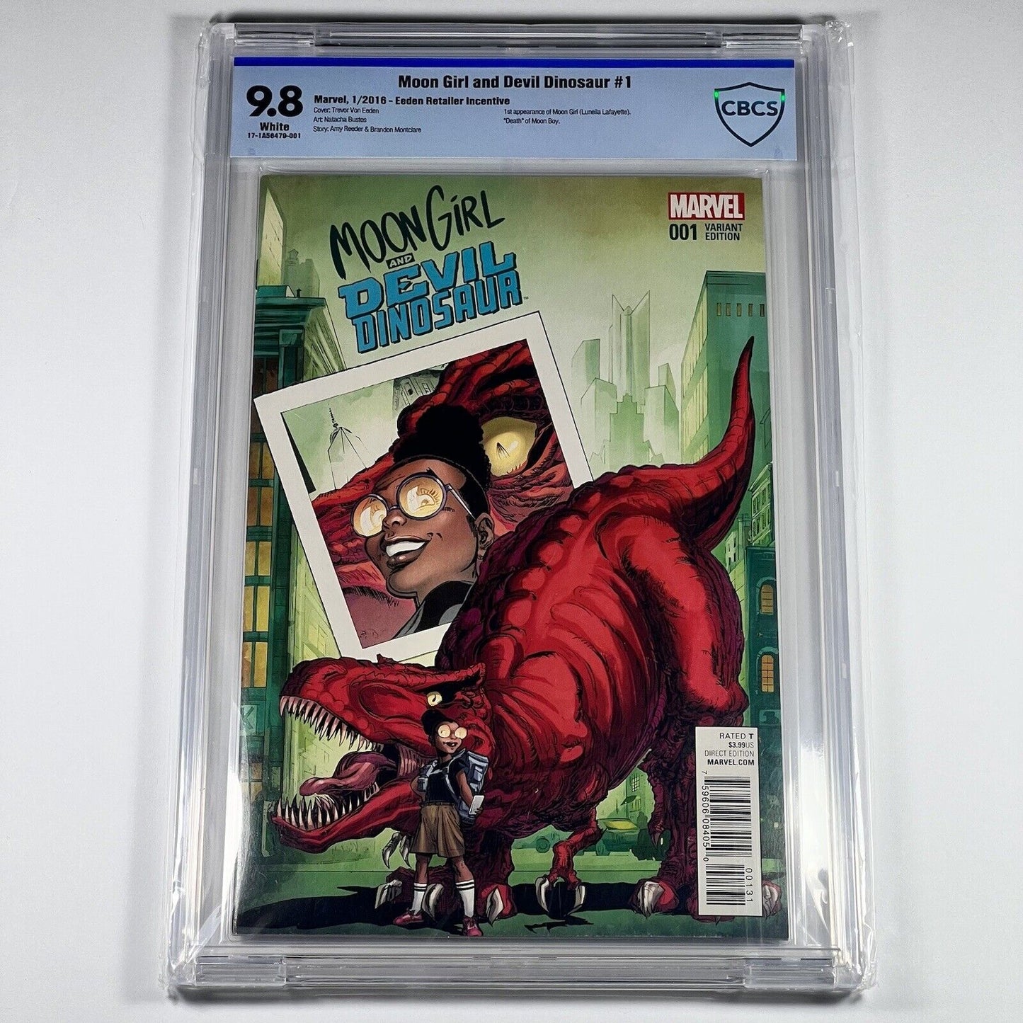 Moon Girl and Devil Dinosaur 1 Variant CBCS 9.8 1st Lunella Lafayete Marvel 2016