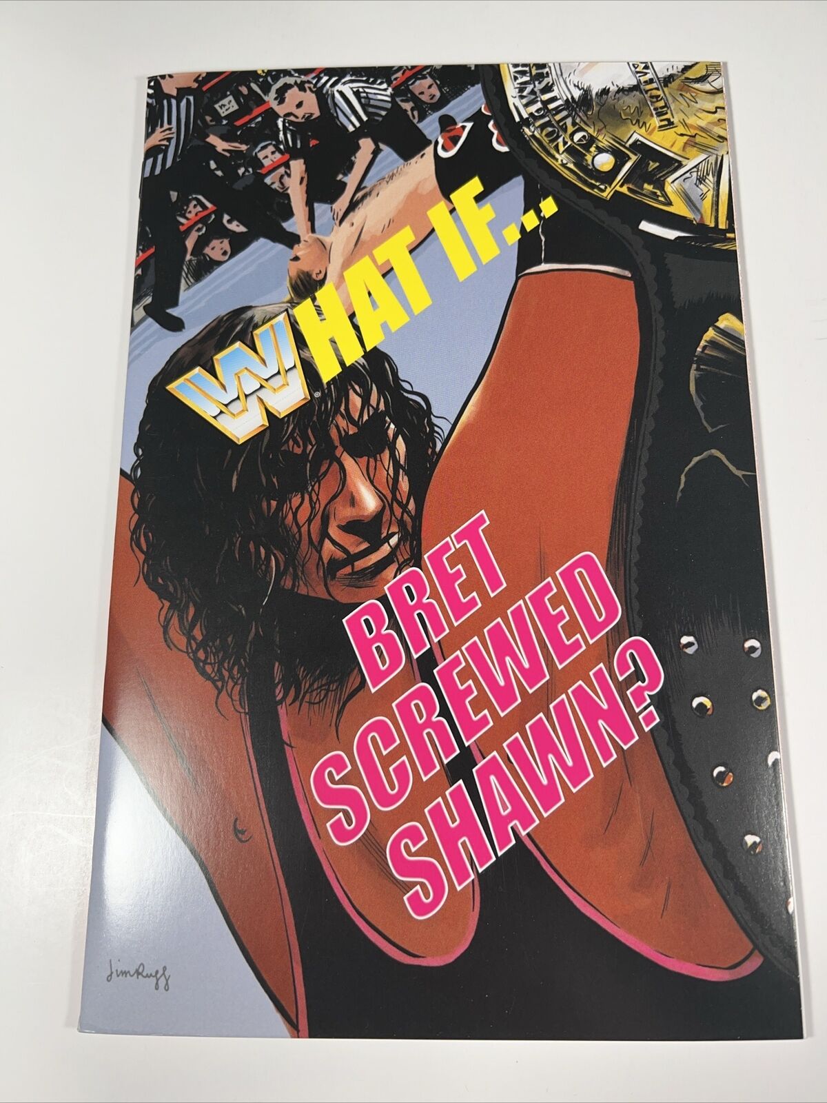 WWE What If Bret Screwed Shawn 1 RARE 1:15 Variant 2017 Survivor Series Jim Rugg