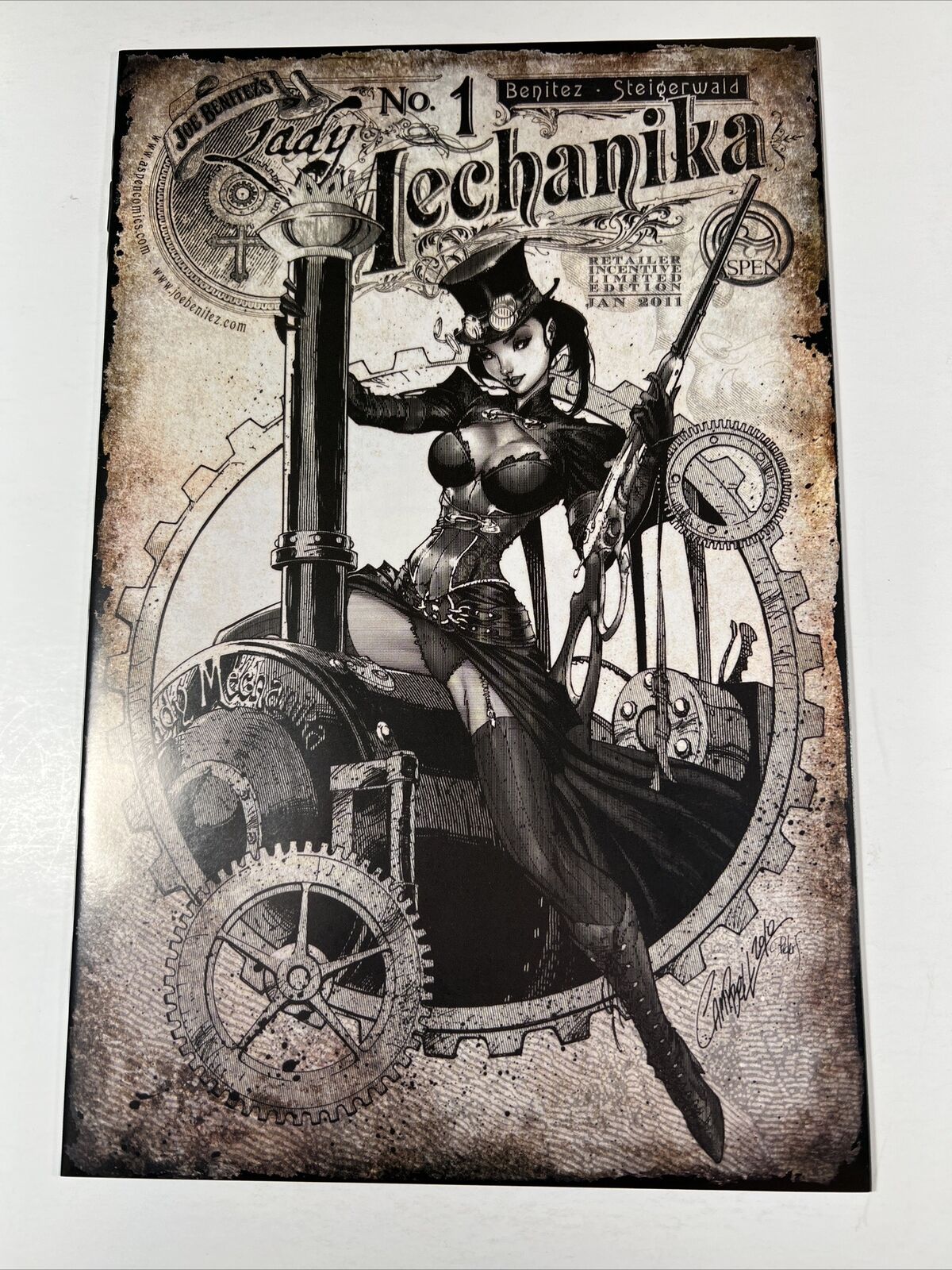 Lady Mechanika 1 NM++ J Scott Campbell Incentive Variant Aspen 2011 Joe Benitez