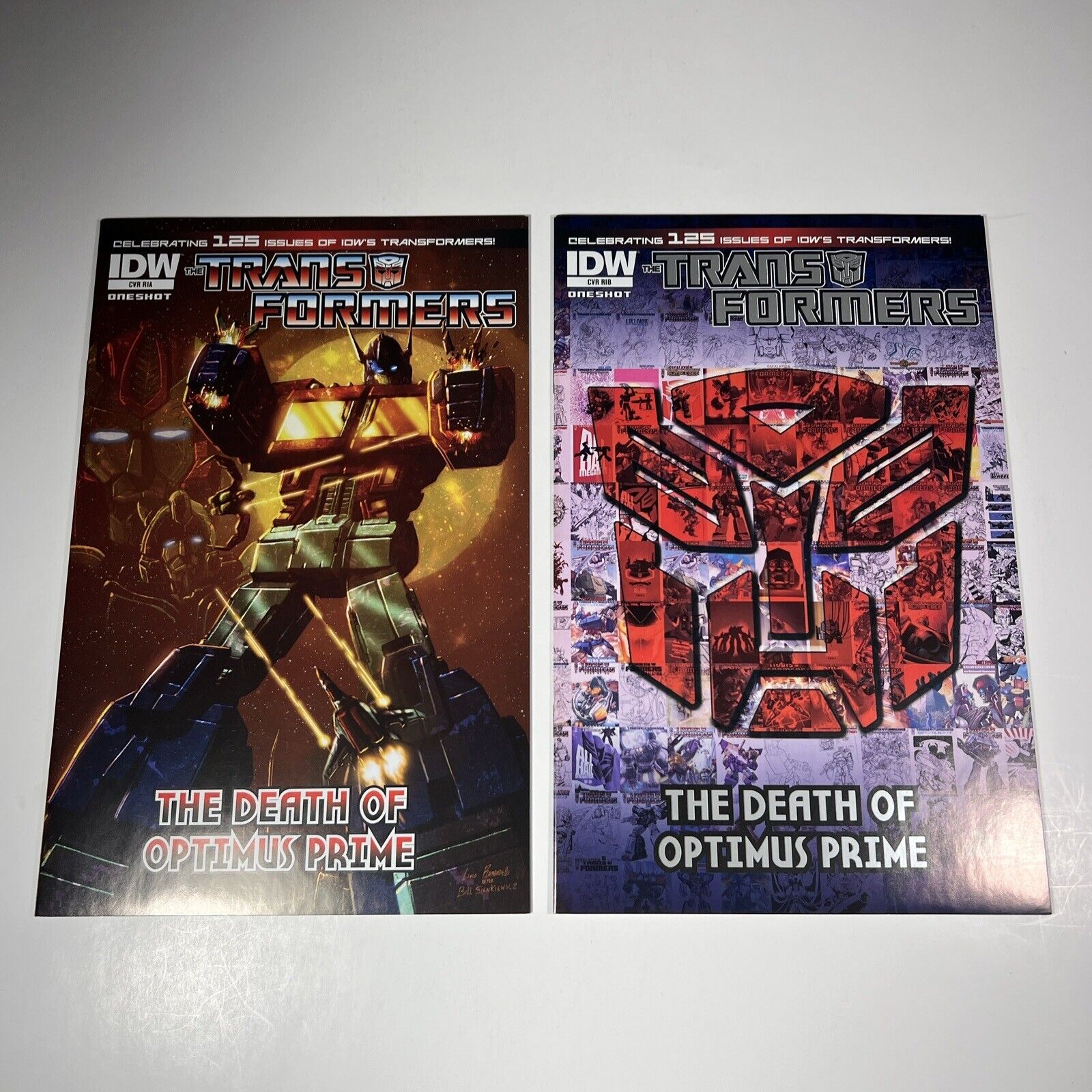 Transformers The Death of Optimus Prime One Shot RI Variant Covers RARE IDW 2011