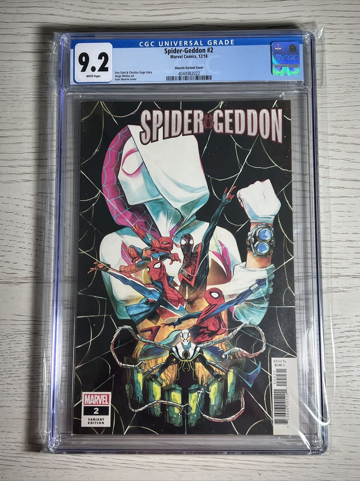 Spider-Geddon #2 Variant CGC 9.2 Shavrin Cover 2018 Marvel Comics Spider-Gwen