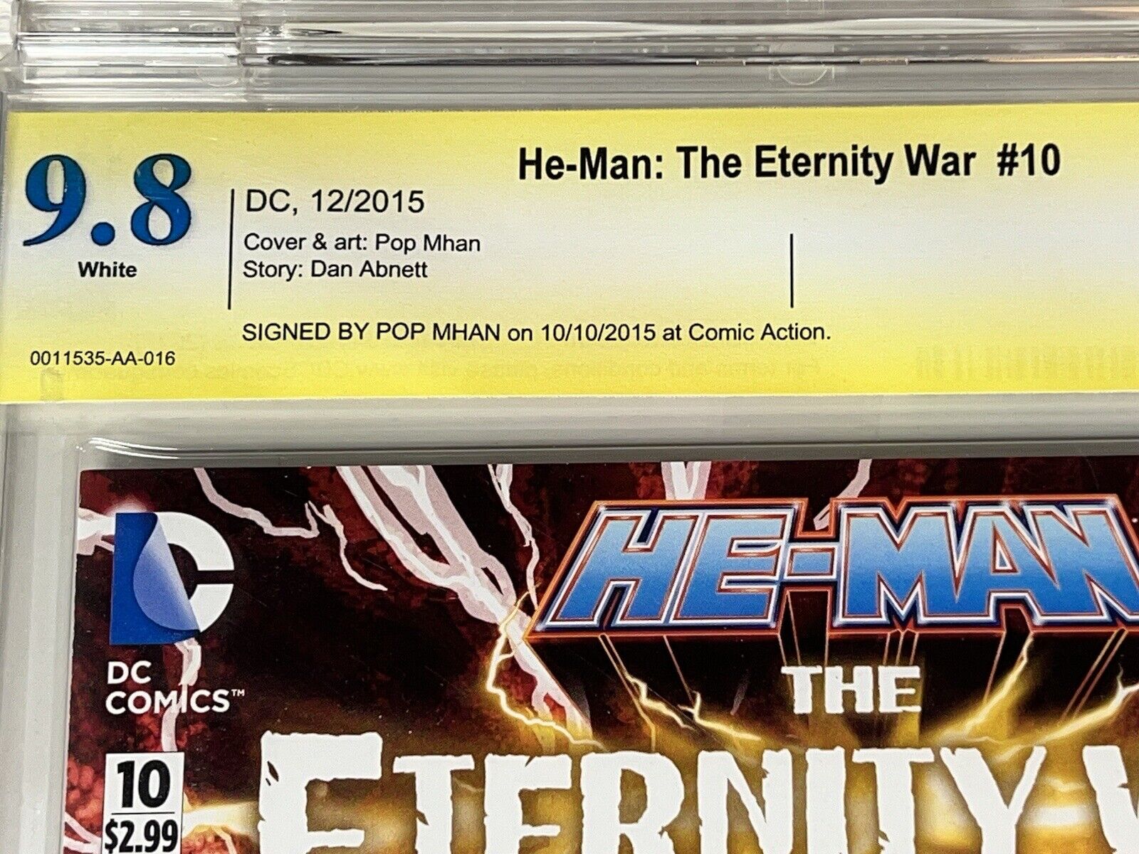 He-Man The Eternity War 10 CBCS 9.8 Signed by Pop Mhan! DC Comics 2015 Skeletor