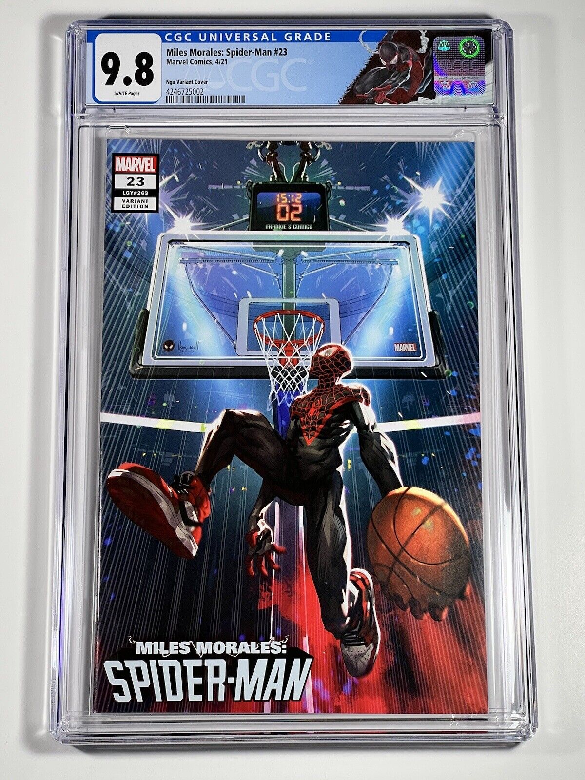 Miles Morales Spider-Man #23 CGC 9.8 SET Kael Ngu Marvel 2021 Basketball Variant