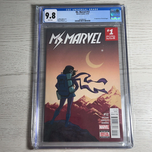 Ms. Marvel #12 CGC 9.8 - 1st Red Dagger - TV Show Marvel Comics Disney Plus