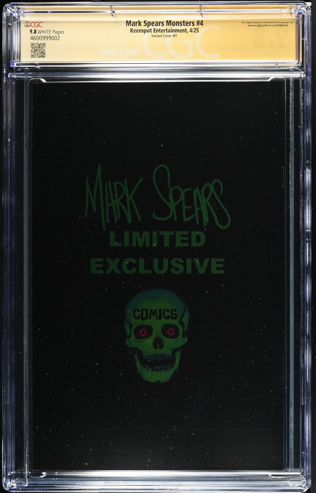 Mark Spears Monsters #4 CGC SS 9.8 FOIL VARIANT only 100 Printed Keenspot SLAYER