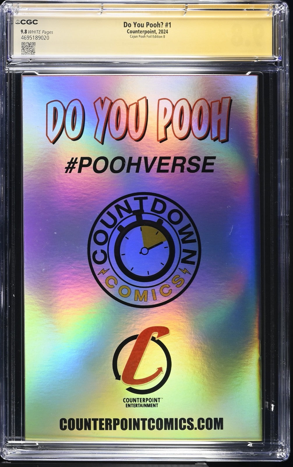 Do You Pooh #1 CGC SS 9.8 Signed Marat Mychaels POP 1! Gambit Gold Cajun Foil