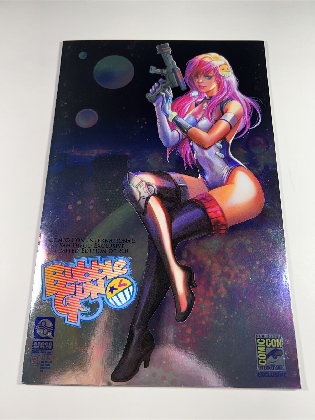 Bubble Gun 3 Vol 2 Only 200 Printed! 2017 Aspen Comics Variant SDCC San Diego