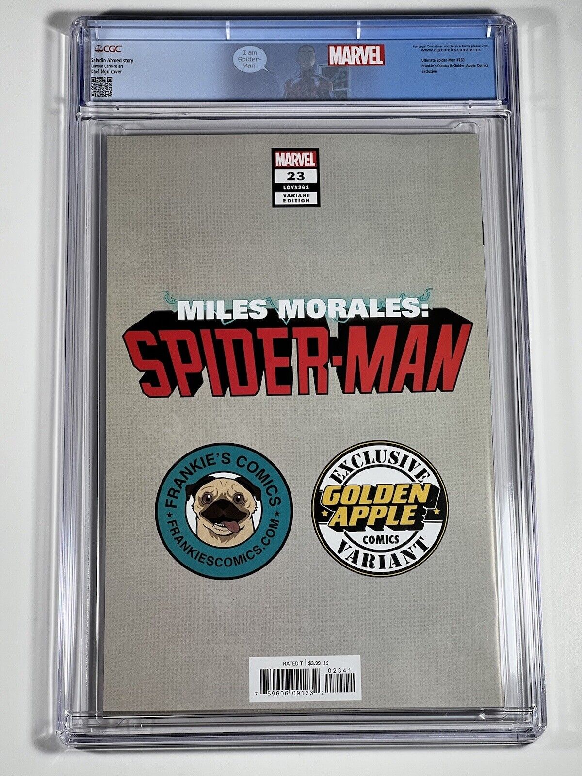 Miles Morales Spider-Man #23 CGC 9.8 SET Kael Ngu Marvel 2021 Basketball Variant