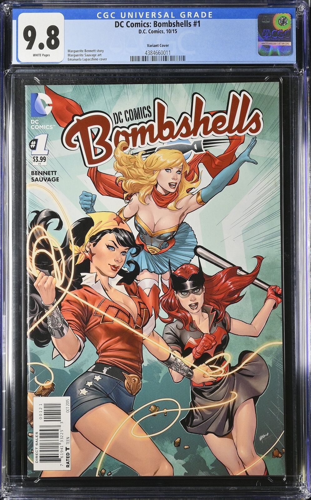 DC Comics Bombshells #1 CGC 9.8 Lupacchino Variant 2015 Wonder Woman Batgirl