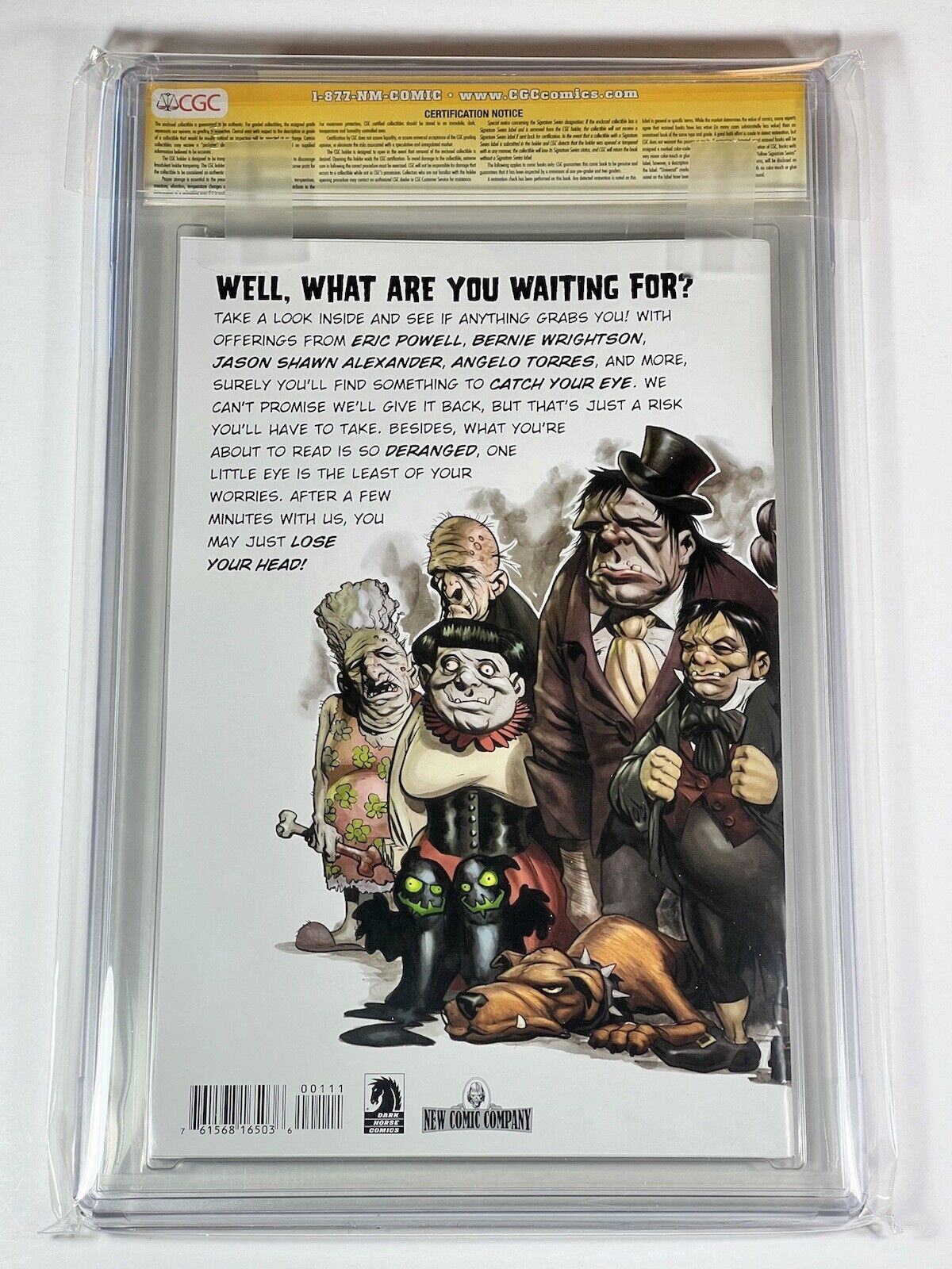 Creepy 1 CGC SS 9.8 SIGNED by Bernie Wrightson & Powell & Torres Dark Horse 2009