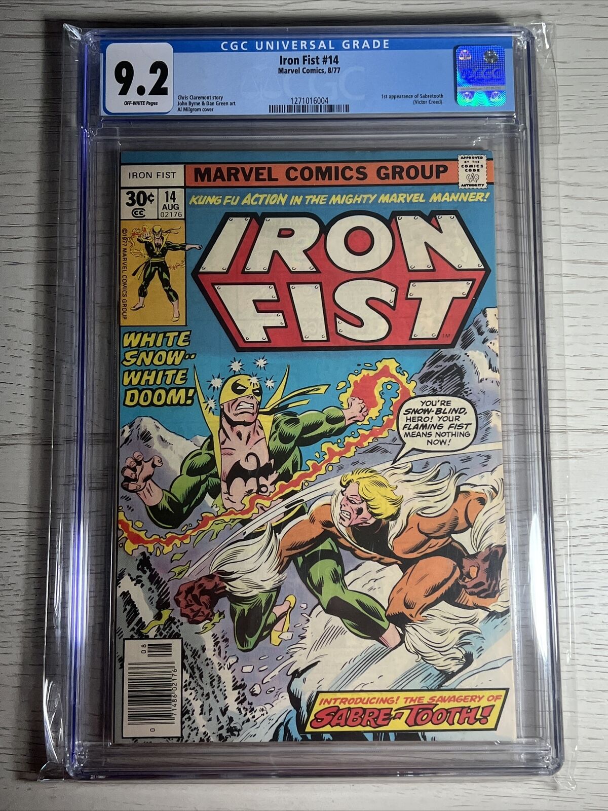 Iron Fist #14 CGC 9.2 - 1st Sabretooth - Marvel Comics 1977