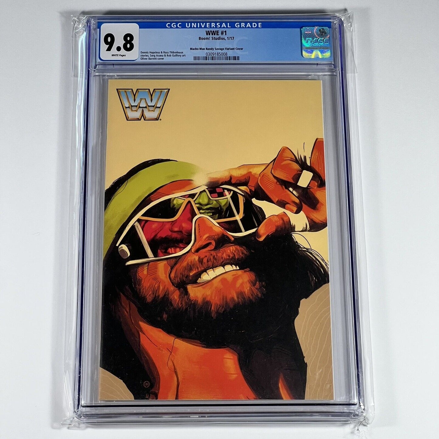 WWE #1 CGC 9.8 Macho Man Randy Savage Variant 2017 BOOM! Studios