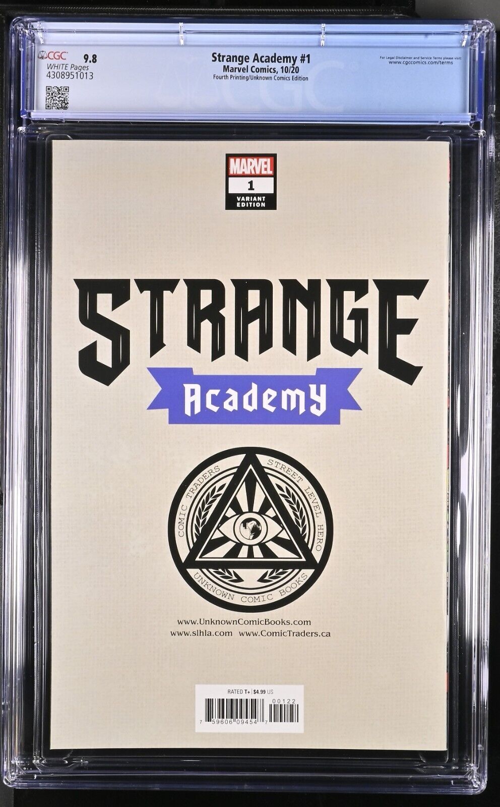 Strange Academy 1 CGC 9.8 Variant 4th Print Virgin 10/20 Marvel Comics