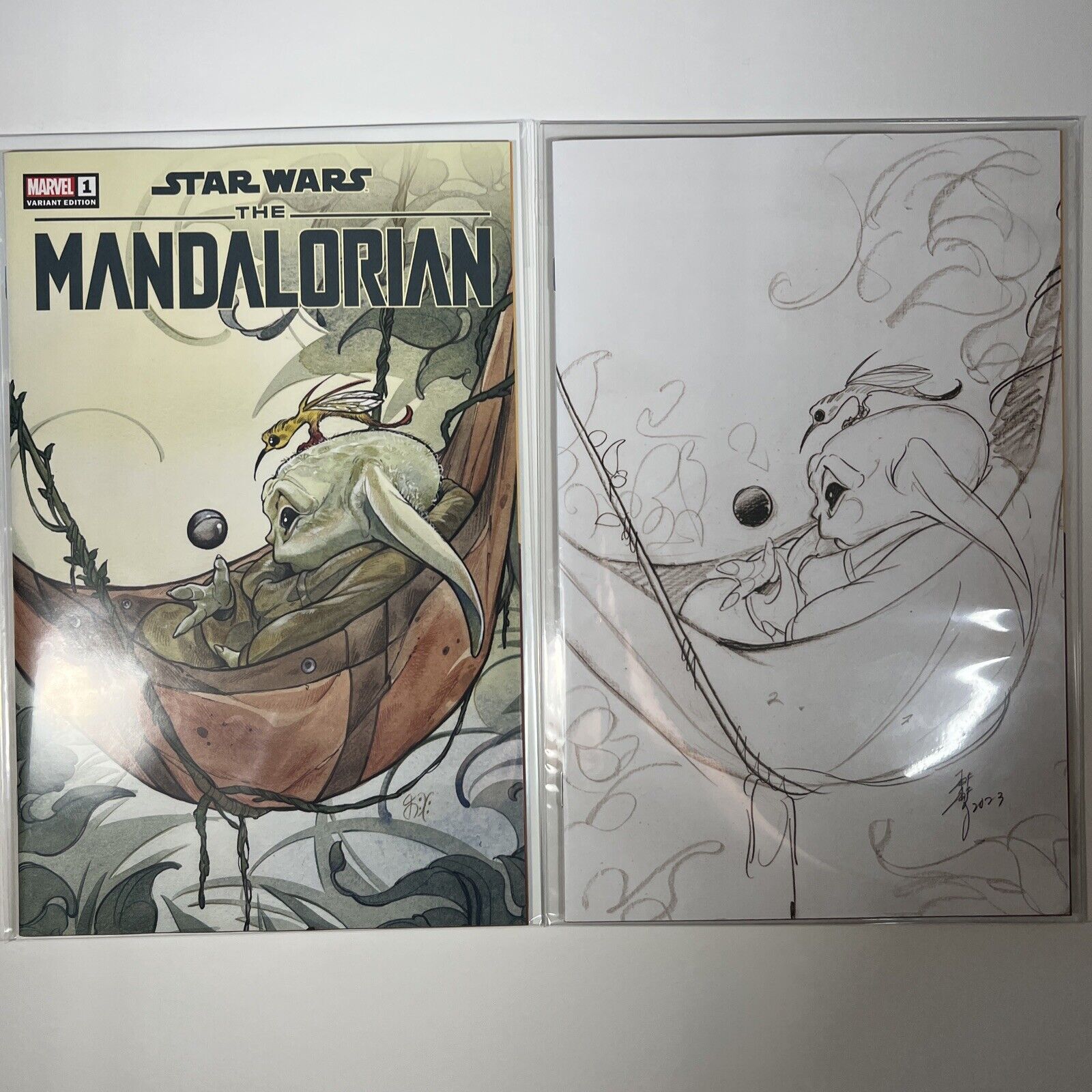 Star Wars The Mandalorian S2 #1 Peach Momoko B&W SDCC 2023 Variant + Trade 700!