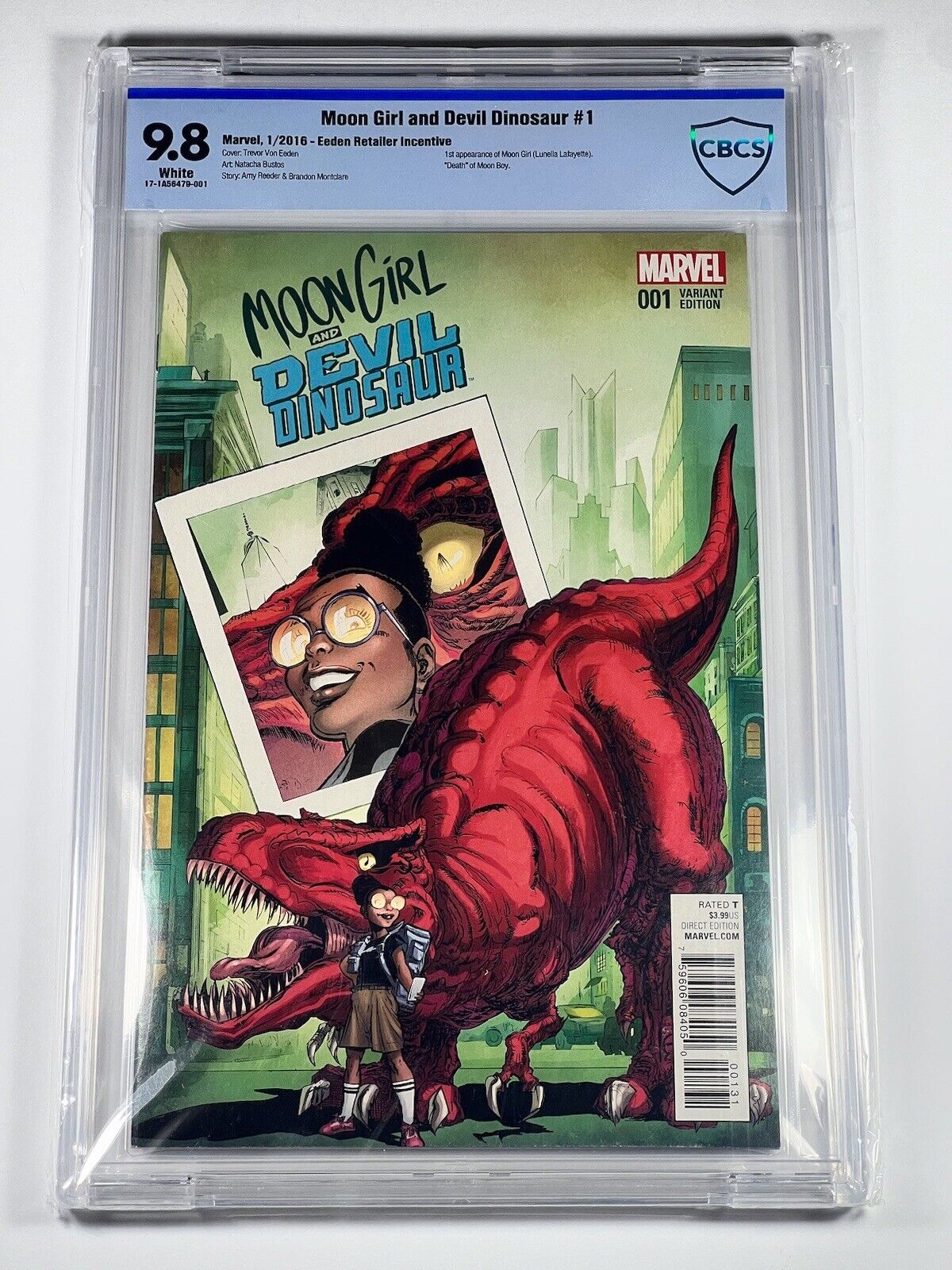 Moon Girl and Devil Dinosaur 1 Variant CBCS 9.8 1st Lunella Lafayete Marvel 2016