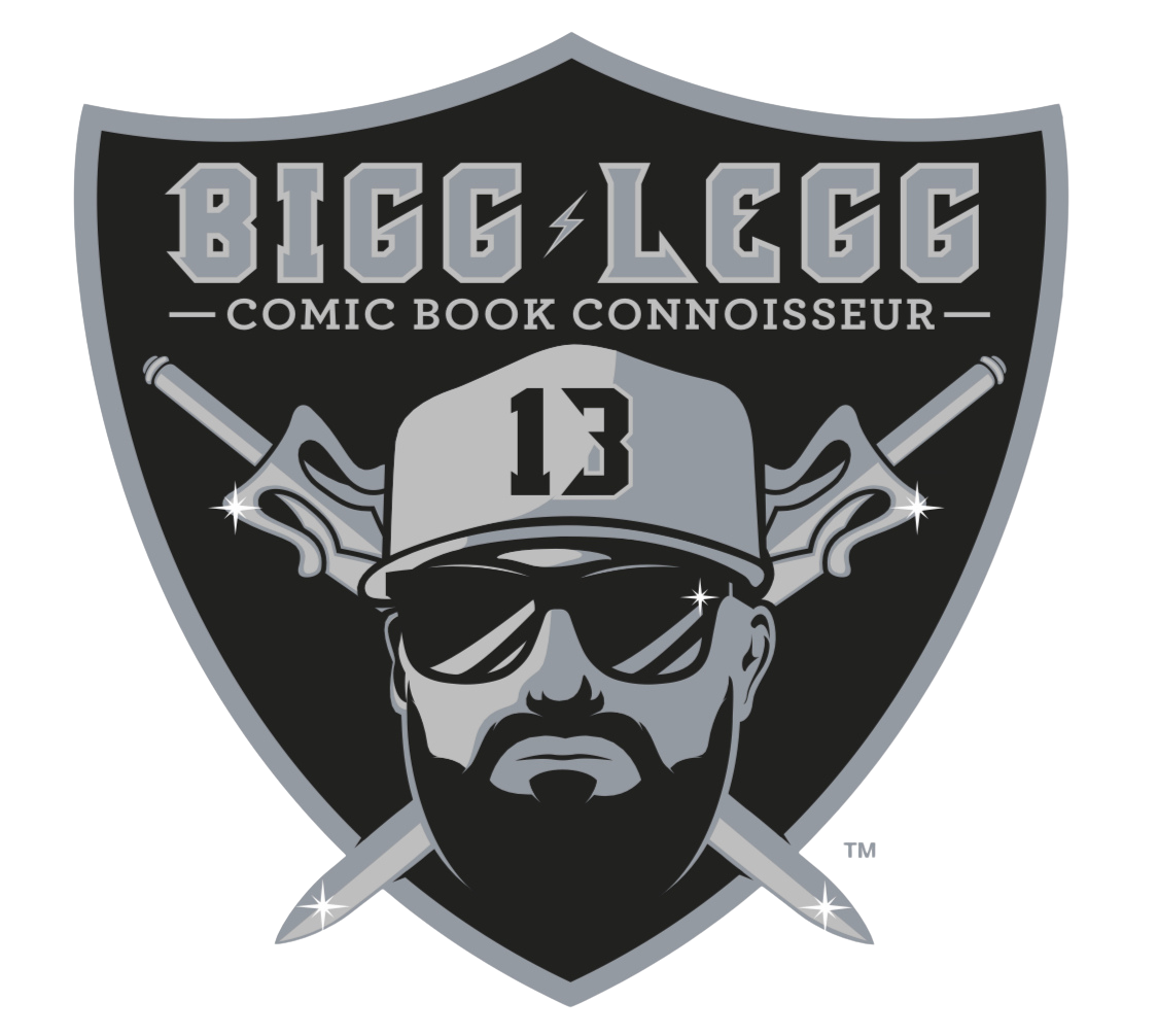 Bigg Legg logo comic book connoisseur