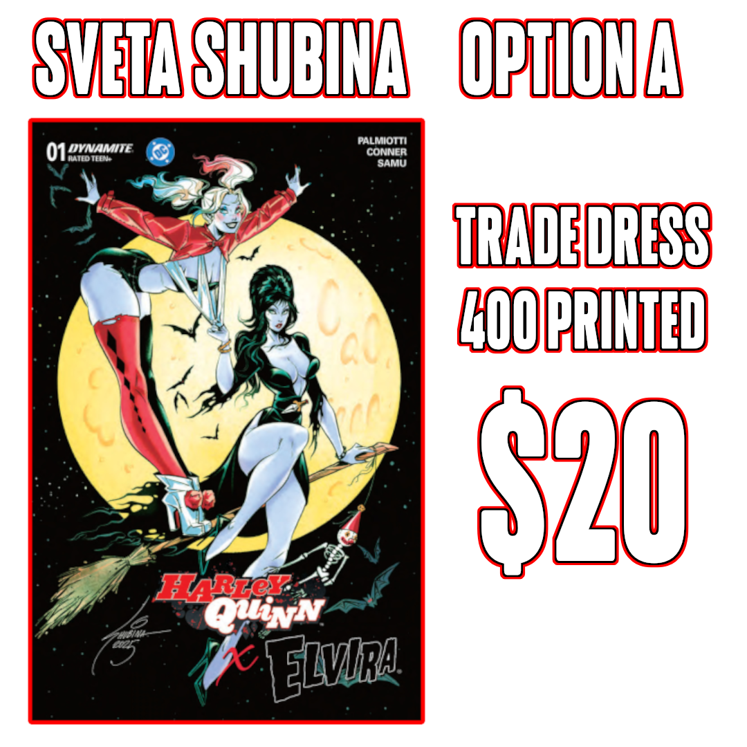 Harley Quinn X Elvira #1 TRADE DRESS Sveta Shubina Variant PRE-ORDER