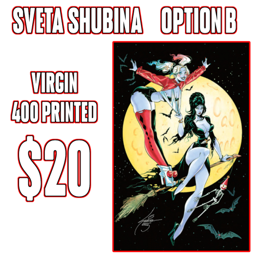 Harley Quinn X Elvira #1 VIRGIN Sveta Shubina Variant PRE-ORDER