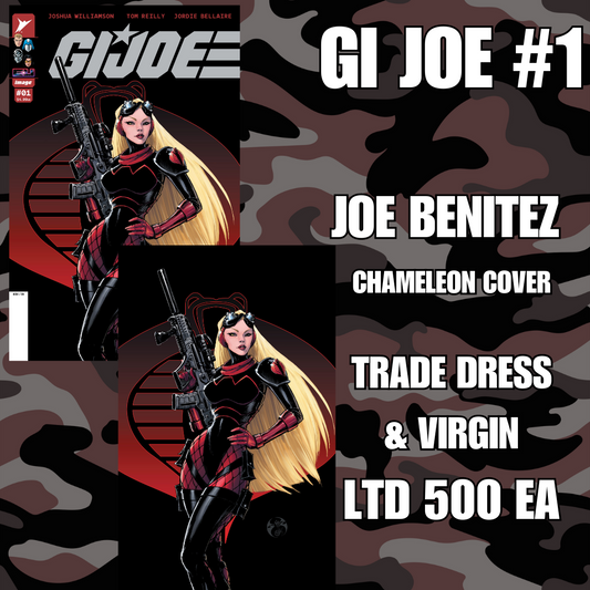 GI Joe #1 Joe Benitez Trade Dress + Virgin Cardstock Set