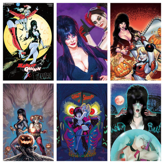 SVETA X MARK SPEARS X LINSER X HARDIN X CONNOR! Harley Quinn X Elvira #1 TRADE + VIRGIN SVETA + RATIOS!